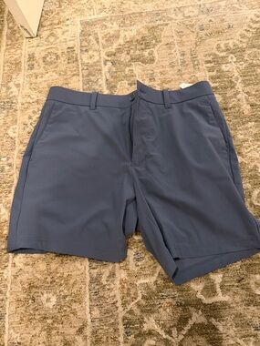 Callaway Slate-Blue Flat Front Golf Shorts